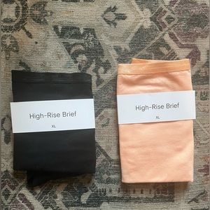 Knickey High-Rise Brief in Midnight Moon and Peachy Keen